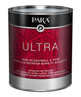 Para Ultra Series 8304-14 Interior Paint, Solvent, Water, Semi-Gloss, Pastel, 1 qt, 450 to 500 sq-ft Coverage Area